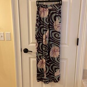 Burning Torch Silk/Viscose Floral Palazzo Pant. Size XXS. Worn once